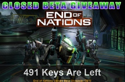 Раздача ключей для теста End of Nations