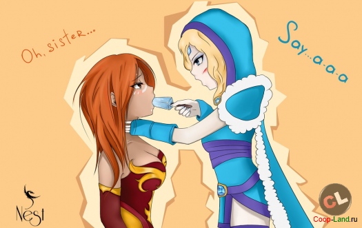 Lina VS Crystal Maiden:   -  