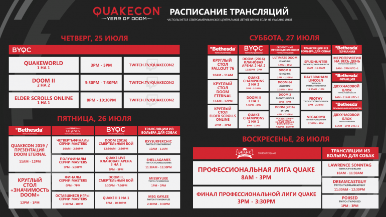 QuakeCon 2019: Fallout 76, DOOM и расписание QuakeCon 2019: Fallout 76, DOOM и расписание