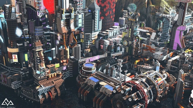 Cyberpunk Project – футуристичный неоновый город в Minecraft Cyberpunk Project – футуристичный неоновый город в Minecraft
