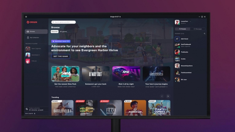 ������ Origin ������ EA Desktop App � ������� ���������� ������