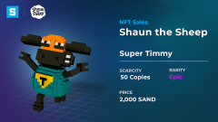 �������������� ����� ������-���������� �������� ���� �������� � NFT-��������� The Sandbox