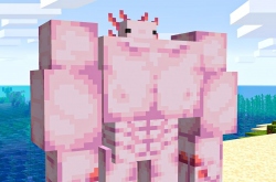 Гений натравил орду аксолотлей на Дракона Края в Minecraft