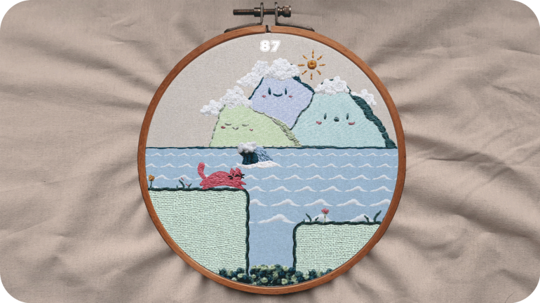 Katjepult – маленькая бесплатная игра про вязанного котика в мире макраме Katjepult – маленькая бесплатная игра про вязанного котика в мире макраме