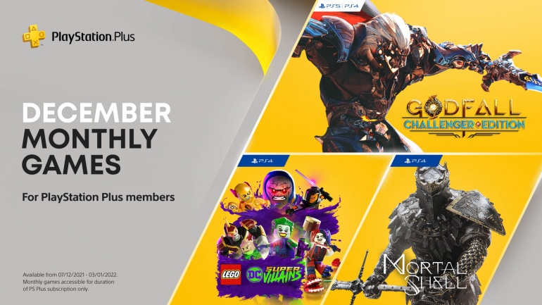 Sony  Mortal Shell  Godfall  PlayStation Plus
