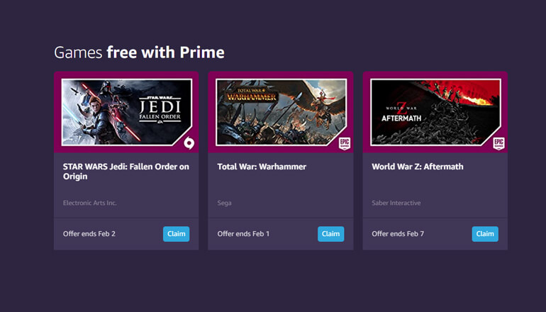 Amazon раздает Jedi: Fallen Order, Total War: Warhammer и World War Z Amazon раздает Jedi: Fallen Order, Total War: Warhammer и World War Z