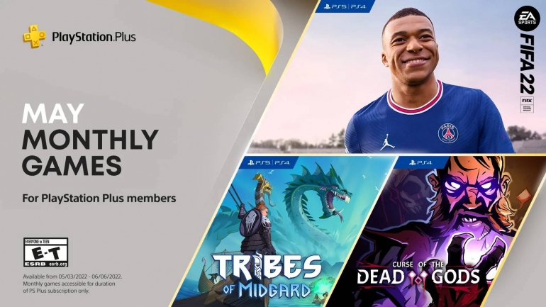 За май владельцы PS Plus получат FIFA 22, Curse of the Dead Gods и Tribes of Midgard За май владельцы PS Plus получат FIFA 22, Curse of the Dead Gods и Tribes of Midgard