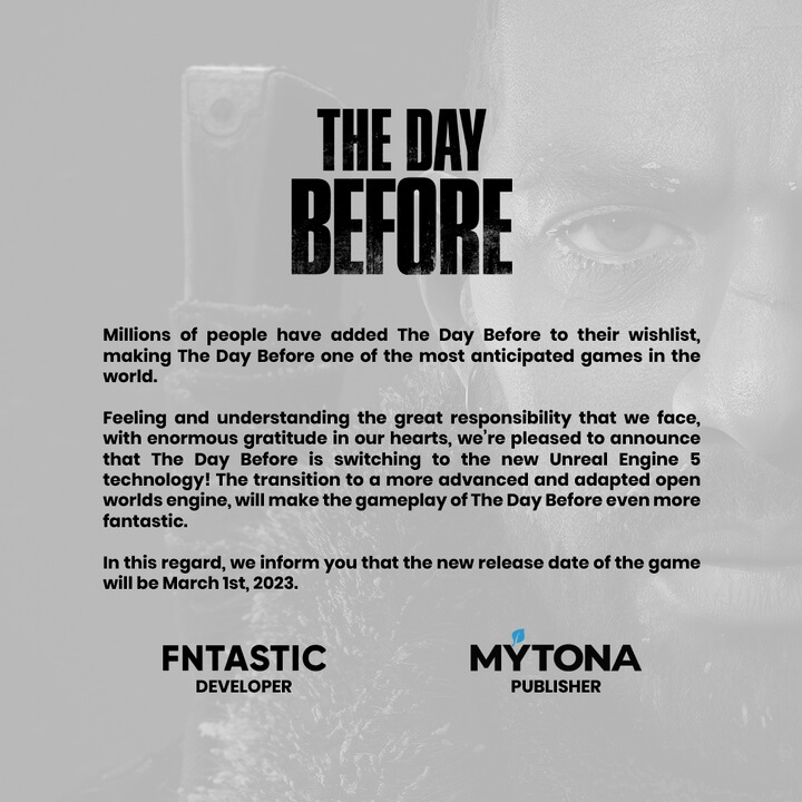 Релиз The Day Before перенесен на год Релиз The Day Before перенесен на год