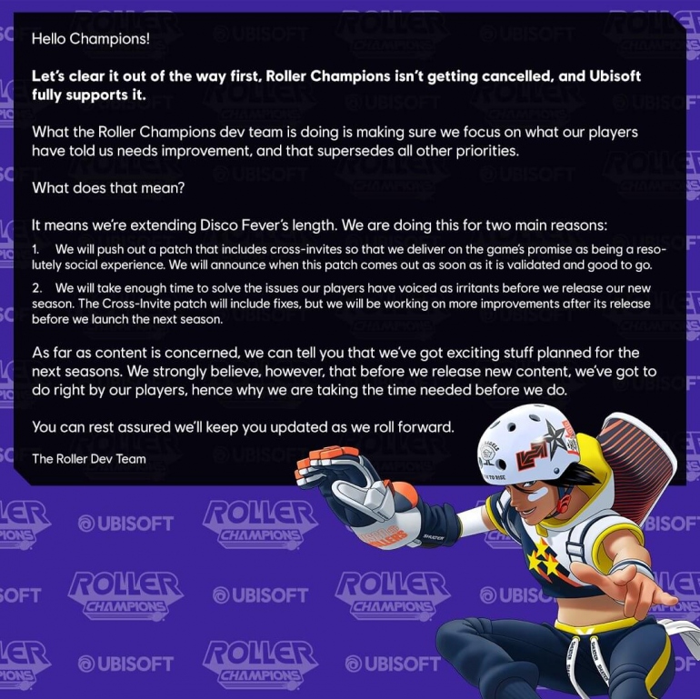 Ubisoft не закроет экшен Roller Champions Ubisoft не закроет экшен Roller Champions