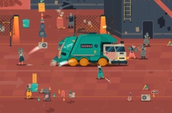 PixelJunk Scrappers Deluxe – кооперативный симулятор киберпанк-мусорщика
