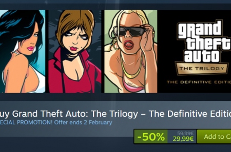 GTA: The Trilogy   Steam      50%.     