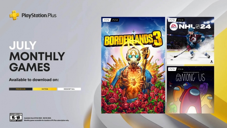    PlayStation Plus  : Borderlands 3, NHL 24  Among Us