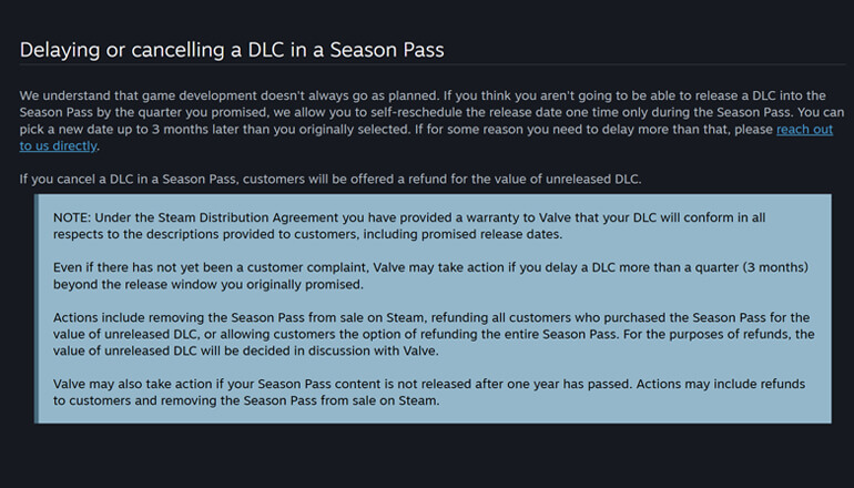 Steam теперь наказывает разработчиков за обман игроков с сезонными пропусками Steam теперь наказывает разработчиков за обман игроков с сезонными пропусками