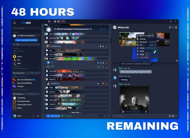 TeamSpeak     Discord