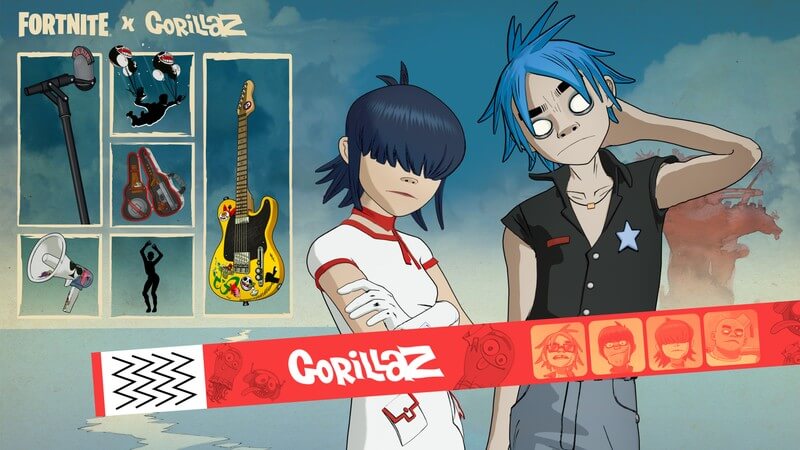 Легенды в деле. Gorillaz появятся в Fortnite Festival Легенды в деле. Gorillaz появятся в Fortnite Festival