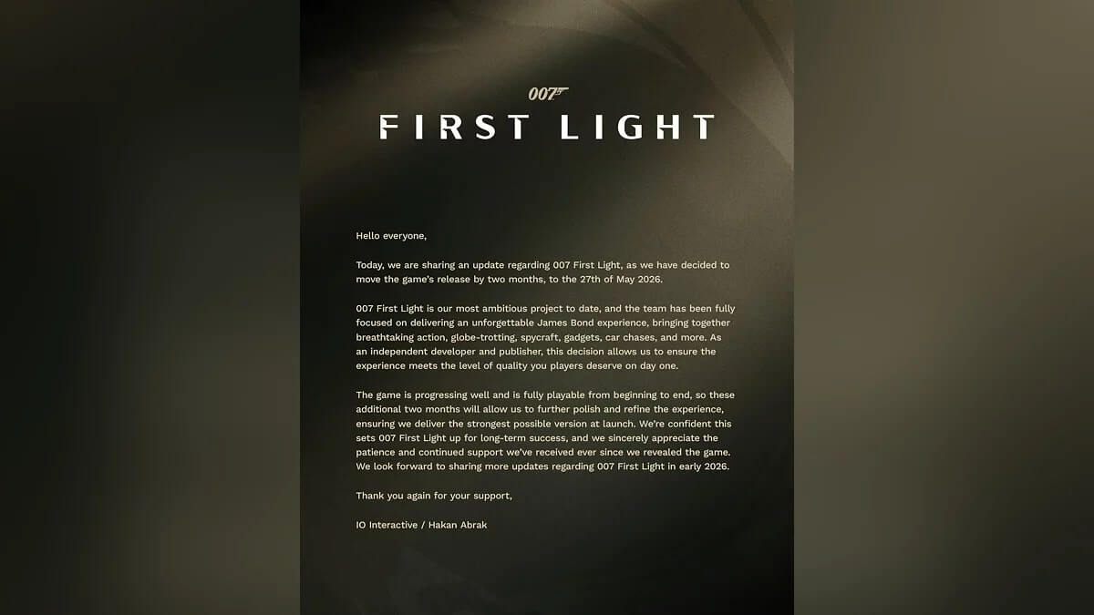 ����� �������������. 007 First Light ���������