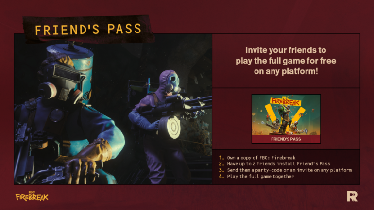 ���������� FBC: Firebreak ���������. Remedy ������� ���� �� 20 ������ � �������� Friend Pass �� 3 �������